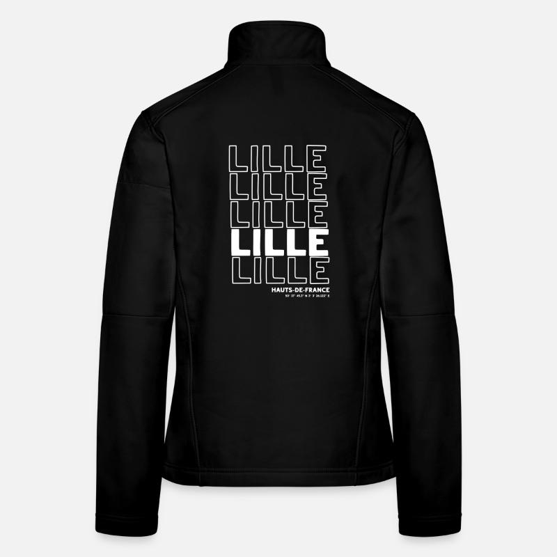 Patron de lettrage de Lille HautsdeFrance Veste en tissu softshell Femme