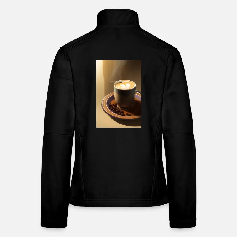 Café, grains de café Veste en tissu softshell Femme