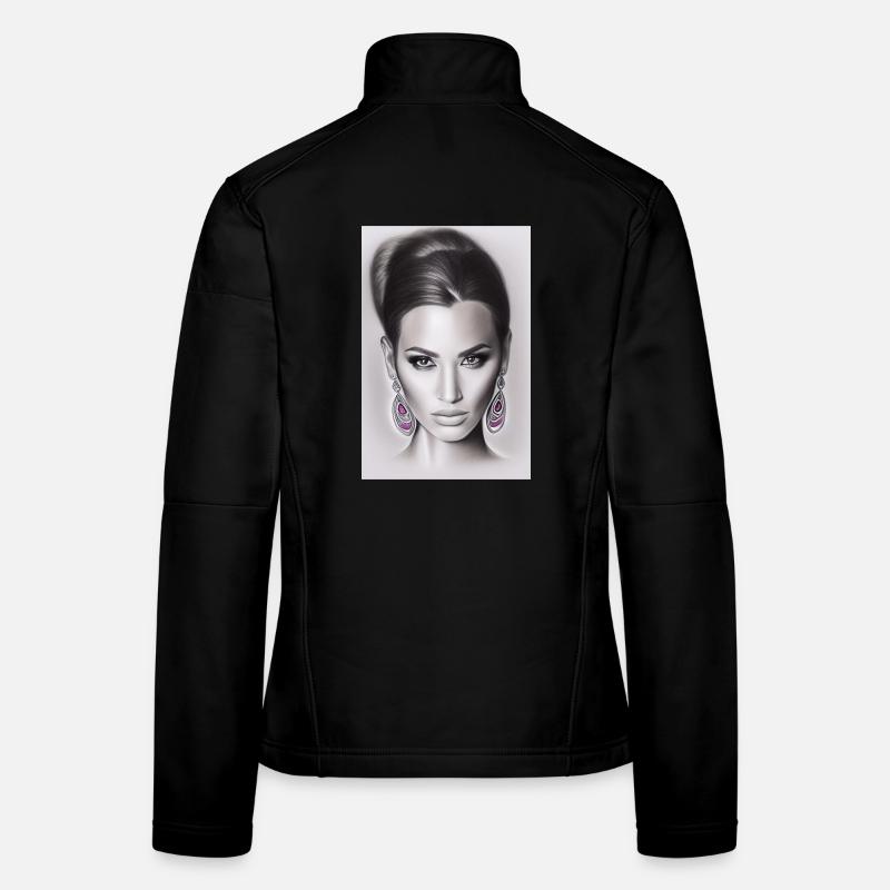 Frau mit Ohrring Frauen Softshelljacke