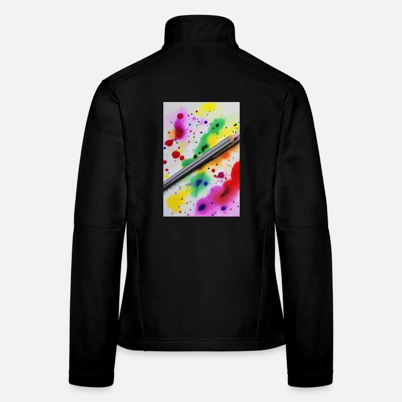 Éclaboussures de peinture Veste en tissu softshell Femme