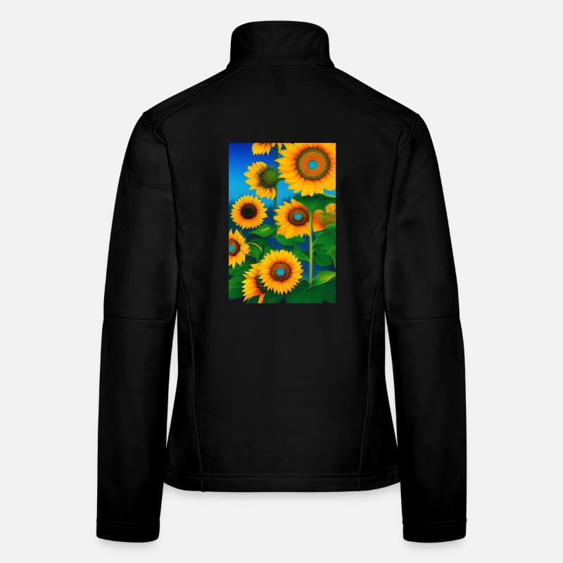 Sonnenblumen Frauen Softshelljacke