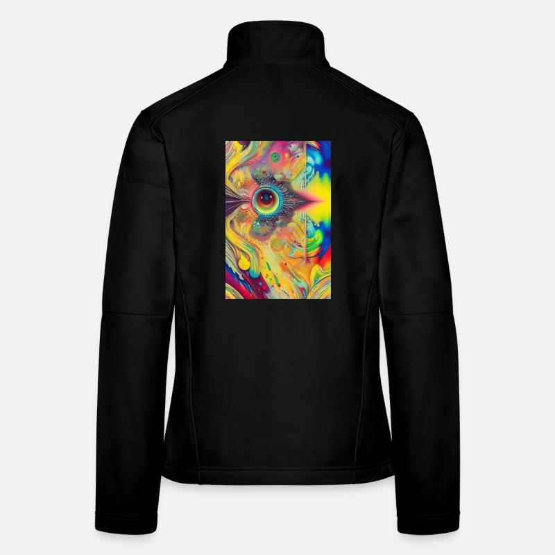 Art abstrait Veste en tissu softshell Femme
