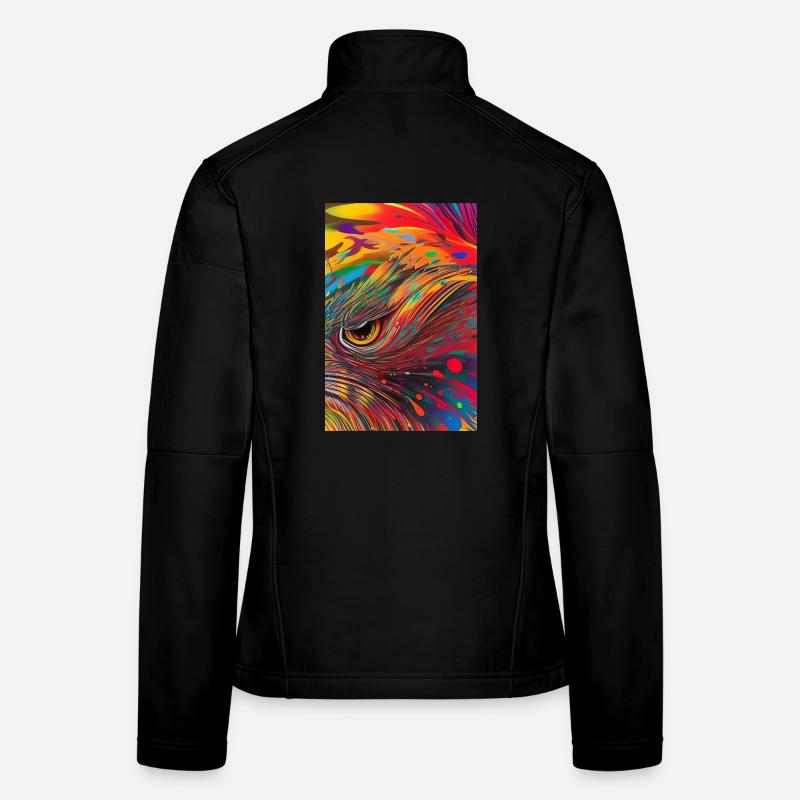 Abstrakte Kunst - Frauen Softshelljacke - Schwarz