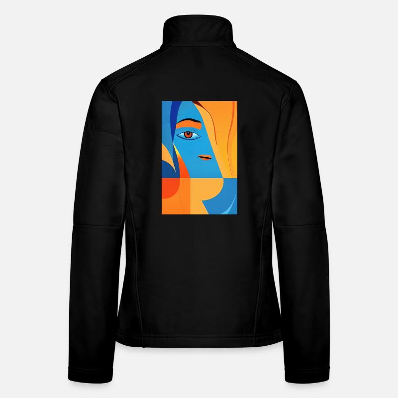 Abstrakte Kunst Frauen Softshelljacke