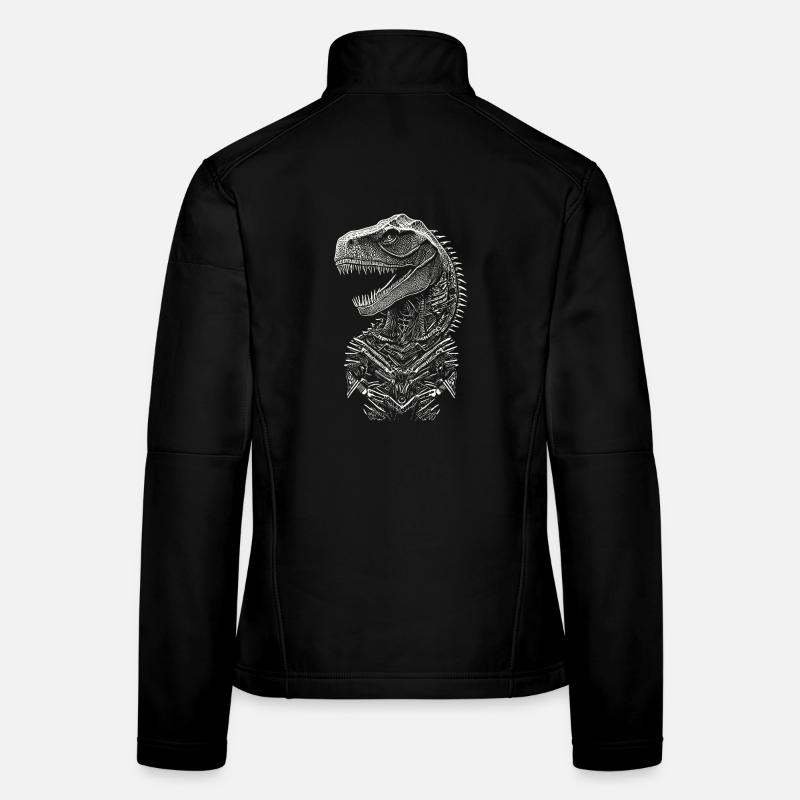Portrait of a T-Rex Dinosaur Women's Softshell Jacket