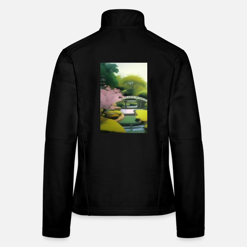 Chinesischer Zen Garten Frauen Softshelljacke