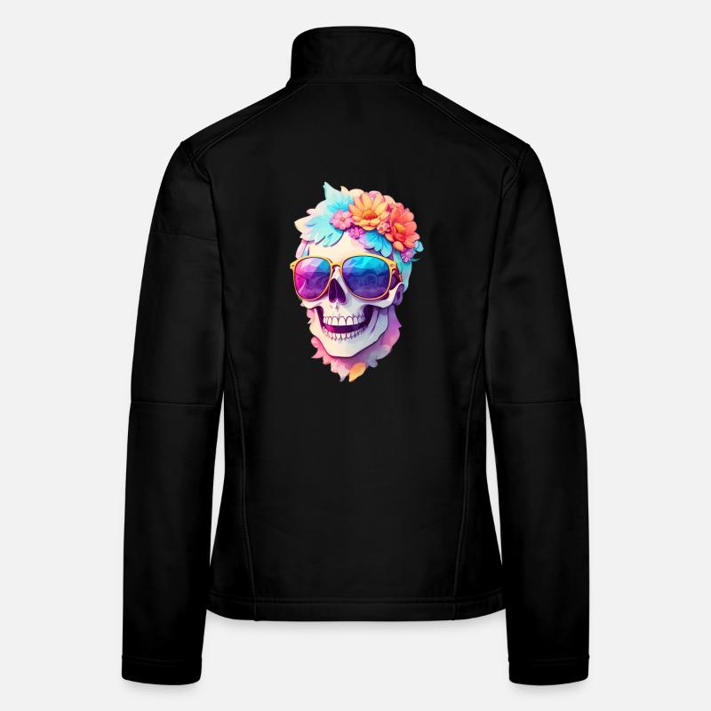 Totenkopf - Frauen Softshelljacke - Schwarz