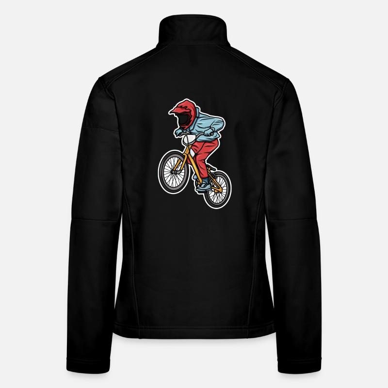 Funny BMX boy Women's Softshell Jacket