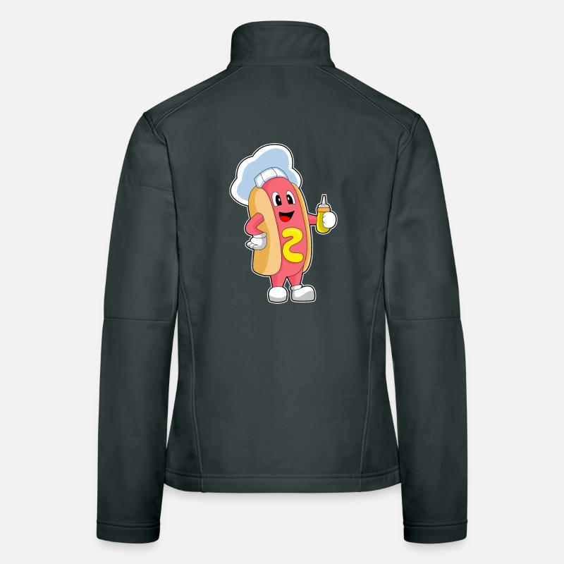 Cuisinière de hot-dog Cuisson de la moutarde Veste en tissu softshell Femme