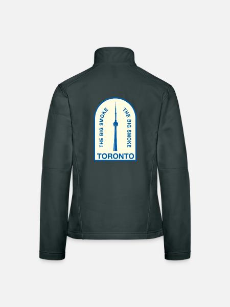 Toronto CNTower Big Smoke - Frauen Softshelljacke - Schwarz - Hinten