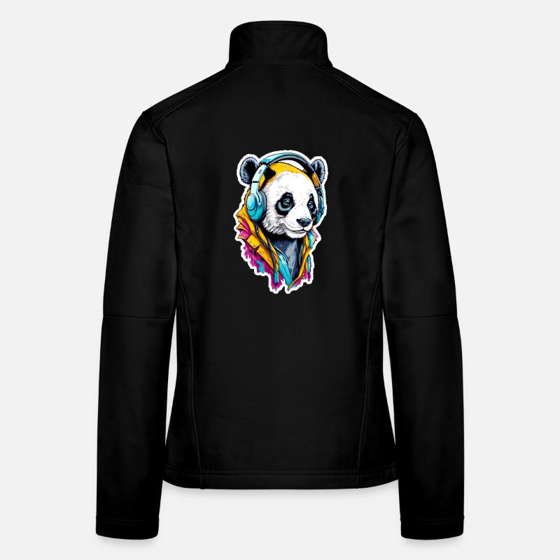 Panda - Frauen Softshelljacke - Schwarz
