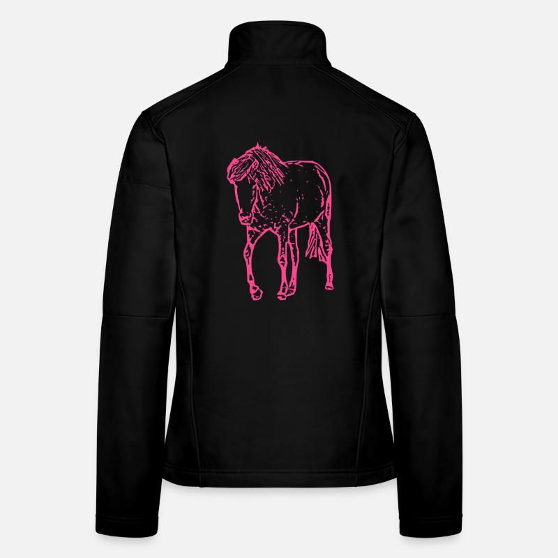 Pferd rosa pink Frauen Softshelljacke