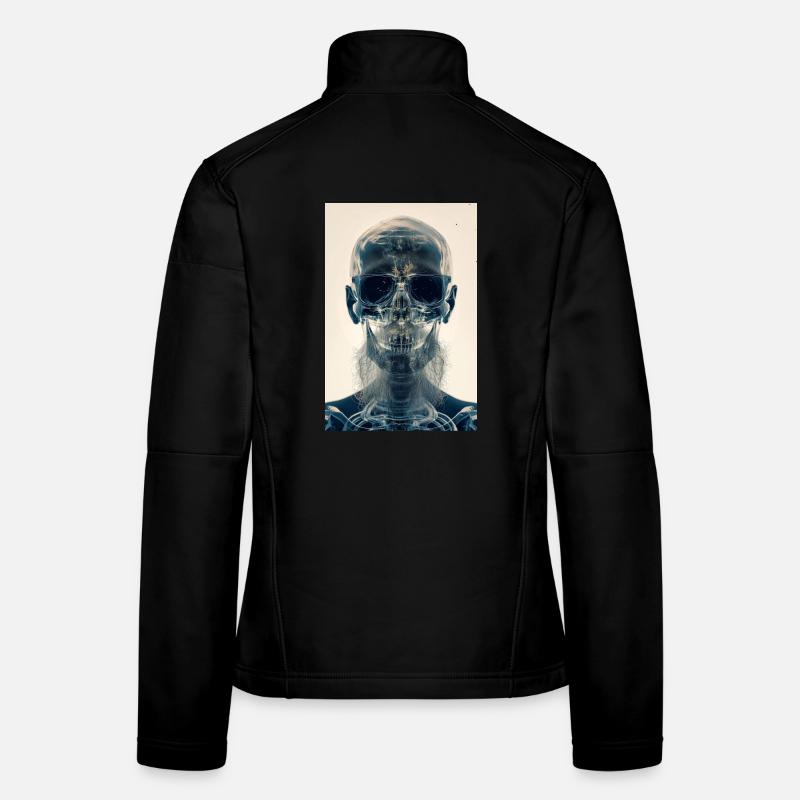 Röntgen Hipster Schädel Frauen Softshelljacke
