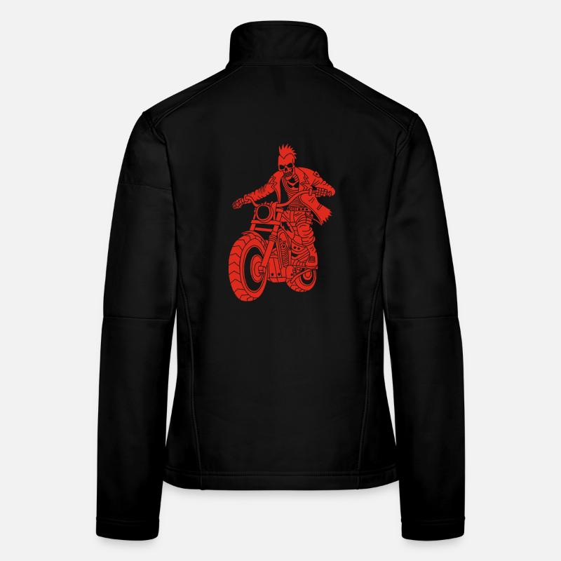 The Red Biker from Hell Women's Softshell Jacket