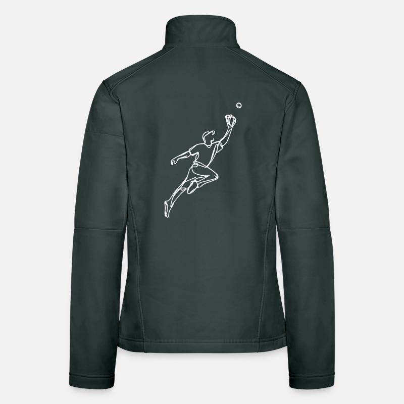 Baseball player drawing Women's Softshell Jacket