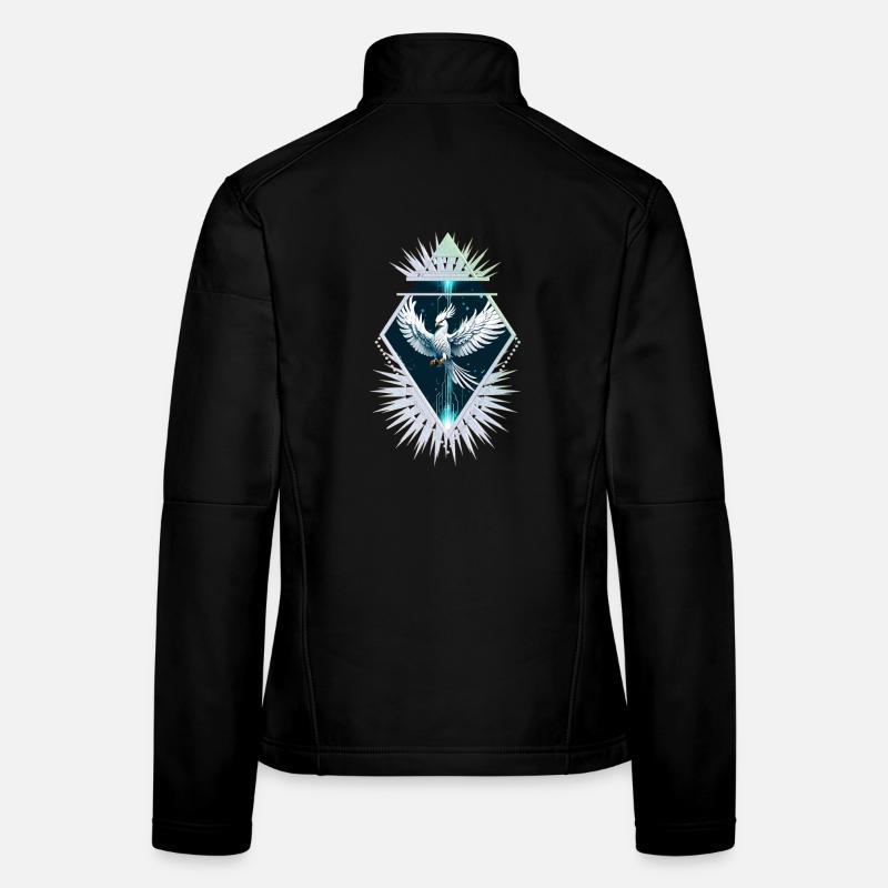 Wonderful white fantasy phoenix. Women's Softshell Jacket