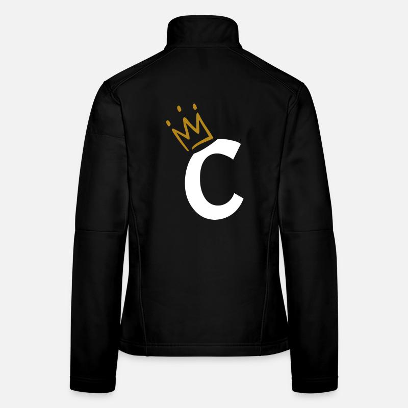 Buchstabe C - Anfangsbuchstabe C - Frauen Softshelljacke - Schwarz