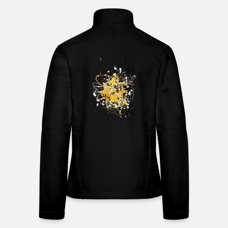 Yellowwhite.Splash Frauen Softshelljacke