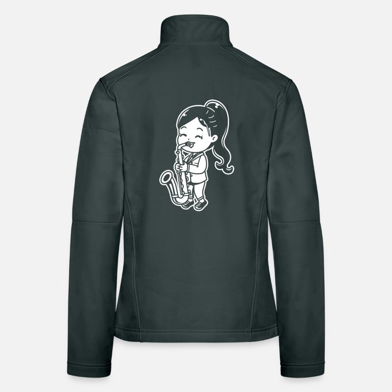 Small Saxophone Women's Softshell Jacket