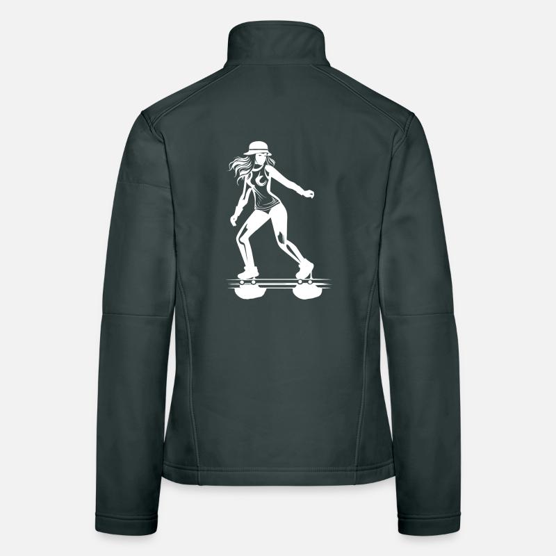 Roller Skating Drawing Women's Softshell Jacket