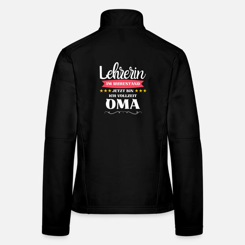 Lehrerin Oma - Frauen Softshelljacke - Schwarz