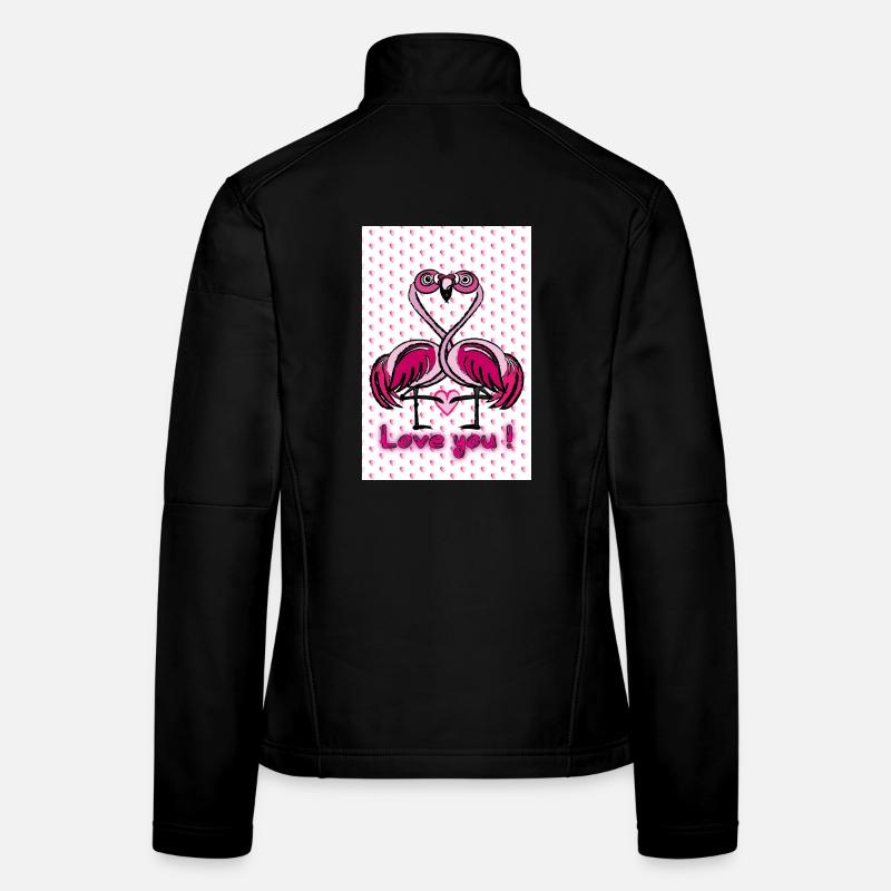 Flamingo love Frauen Softshelljacke