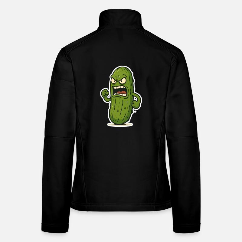 Gurken-Attacke - Frauen Softshelljacke - Schwarz