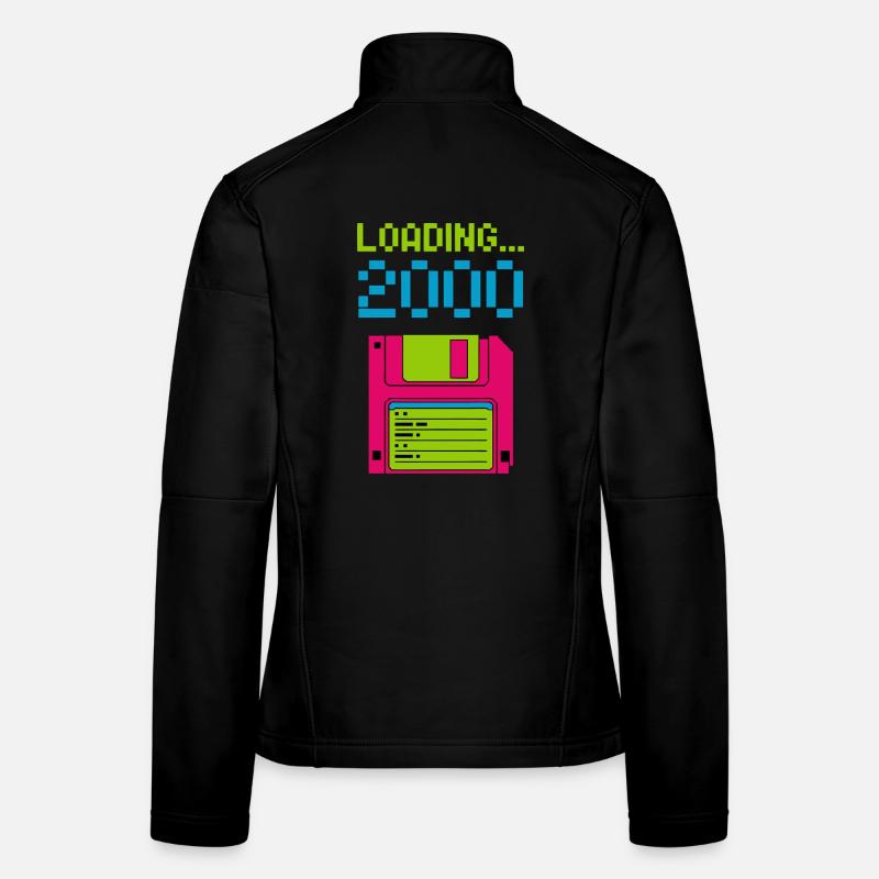 Loading 2000 Disketten-Design Retro Pixel Design Frauen Softshelljacke