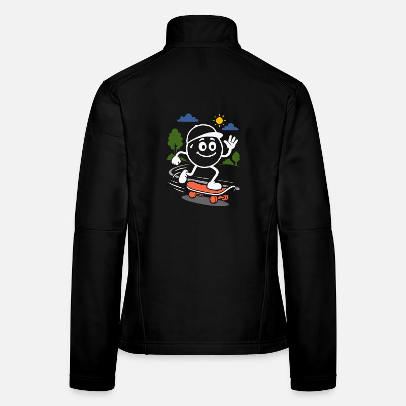 Ribbo sur le skateboard Veste en tissu softshell Femme
