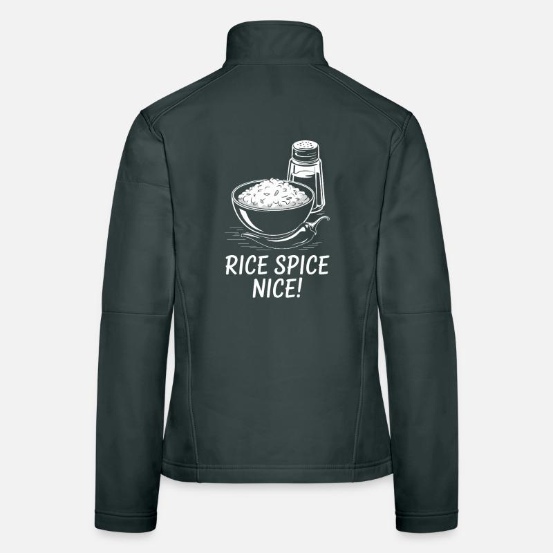 Fried Rice Spice Nice Hot Rice Women's Softshell Jacket