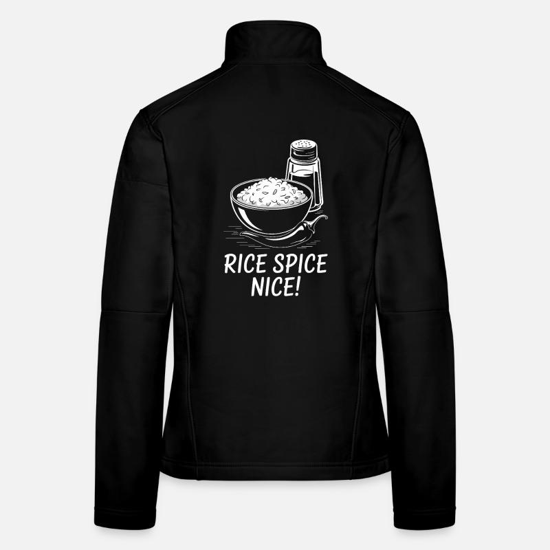 Riz frit Épices Riz chaud agréable Veste en tissu softshell Femme