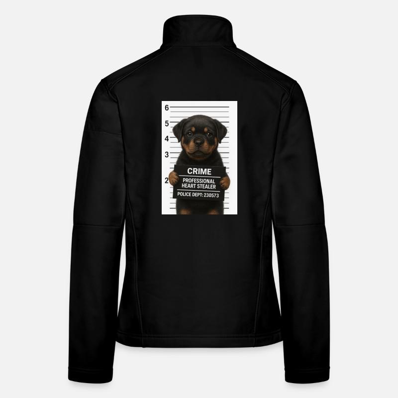 Chiot Rottweiler – cœur volé Veste en tissu softshell Femme