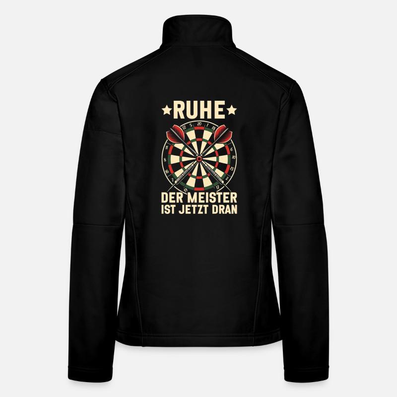 Darts Dart Dartboard Dartboard Dart Player Women's Softshell Jacket