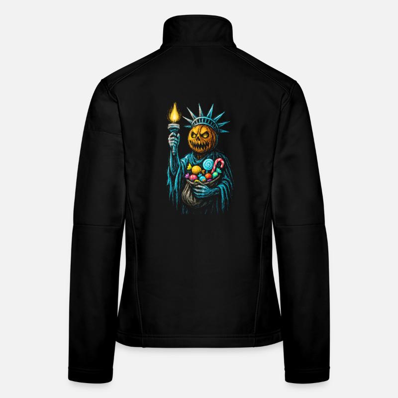 Liberty Pumpkin Halloween Women's Softshell Jacket