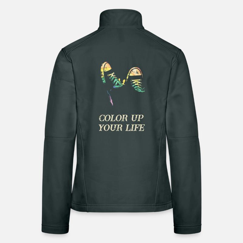 Baskets colorées au style rétro Veste en tissu softshell Femme