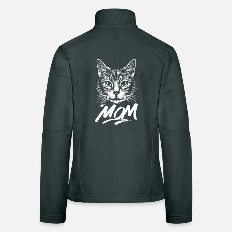 Chat-Maman-Chat-Chaton-Chat-Chats Veste en tissu softshell Femme