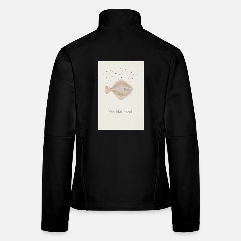 Mon cher Scholli fish design Veste en tissu softshell Femme