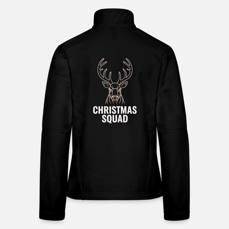 Neon Deer Squad Noël Veste en tissu softshell Femme