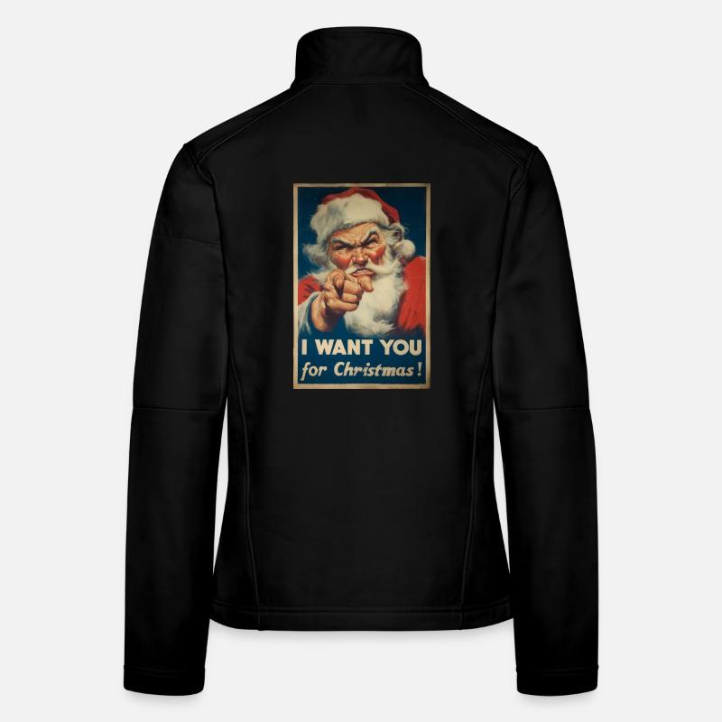 Weihnachtsmann Werbeplakat Frauen Softshelljacke