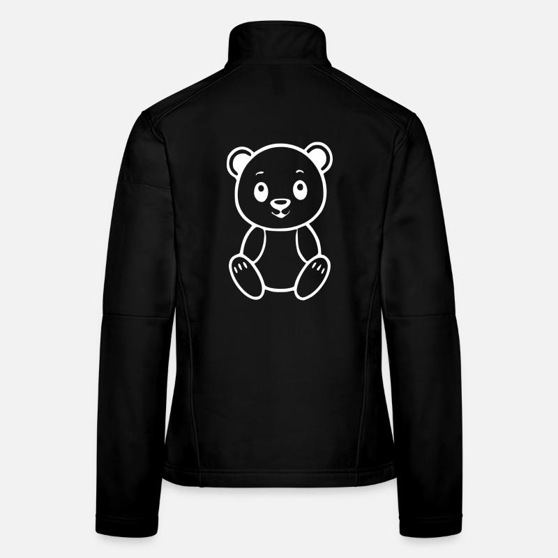 Bär Bärchen T-shirt Geschenk - Frauen Softshelljacke - Schwarz