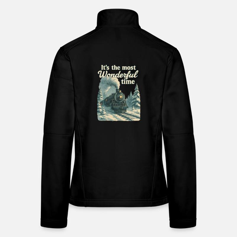 Polar Express de Noël Veste en tissu softshell Femme