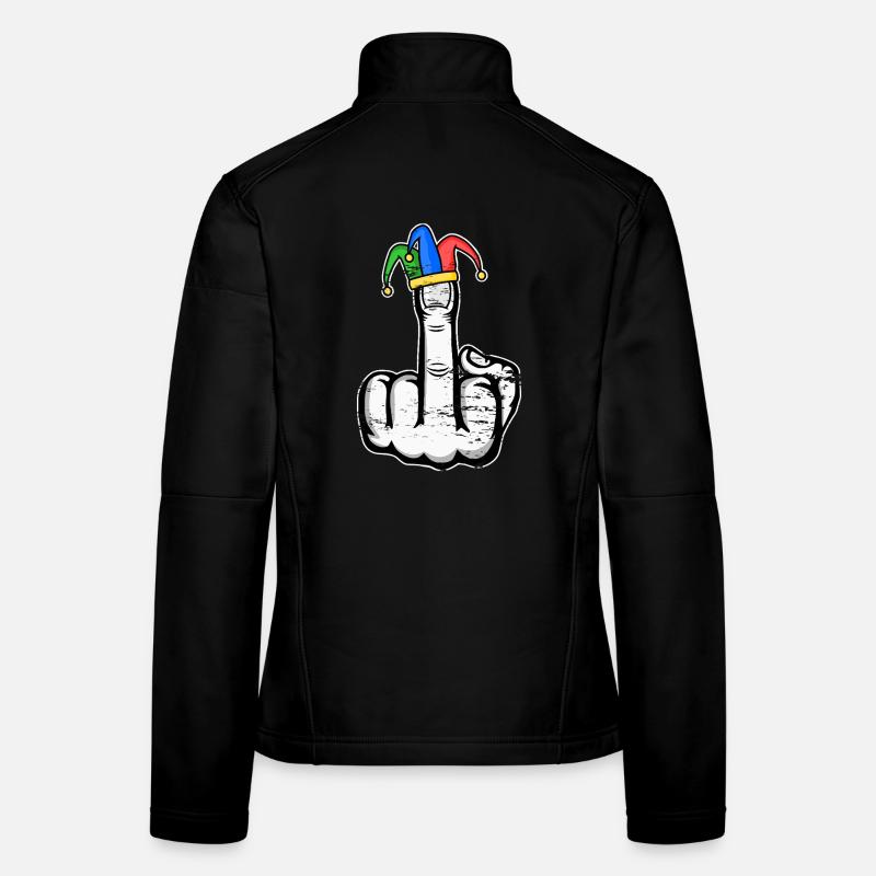 Mittelfinger Stingerfinger Karneval Frauen Softshelljacke