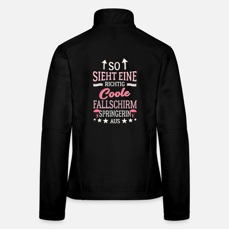 So sieht eine coole Fallschirmspringerin aus Frauen Softshelljacke