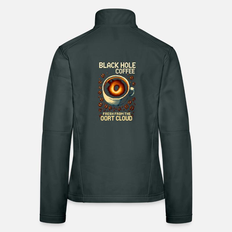 Torréfaction en pixels pour le café Black Hole Veste en tissu softshell Femme