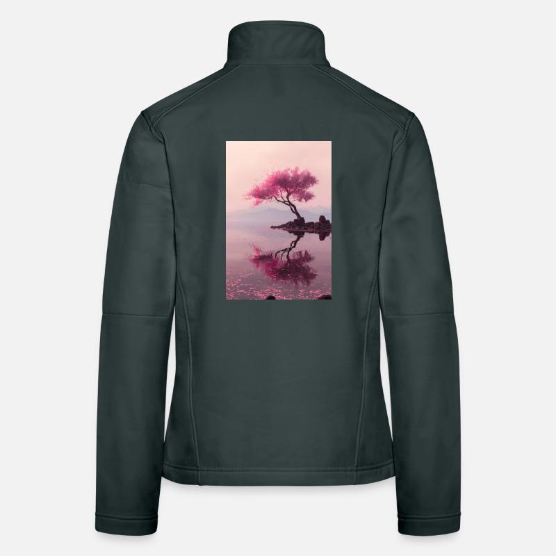 Blush Blossom Shore Reflections Women's Softshell Jacket