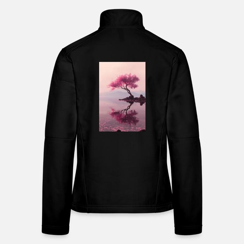 Blush Blossom Shore Reflections Women's Softshell Jacket