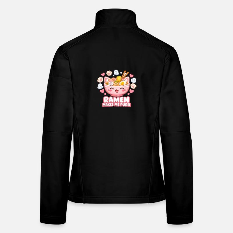 Ramen makes me purr Frauen Softshelljacke
