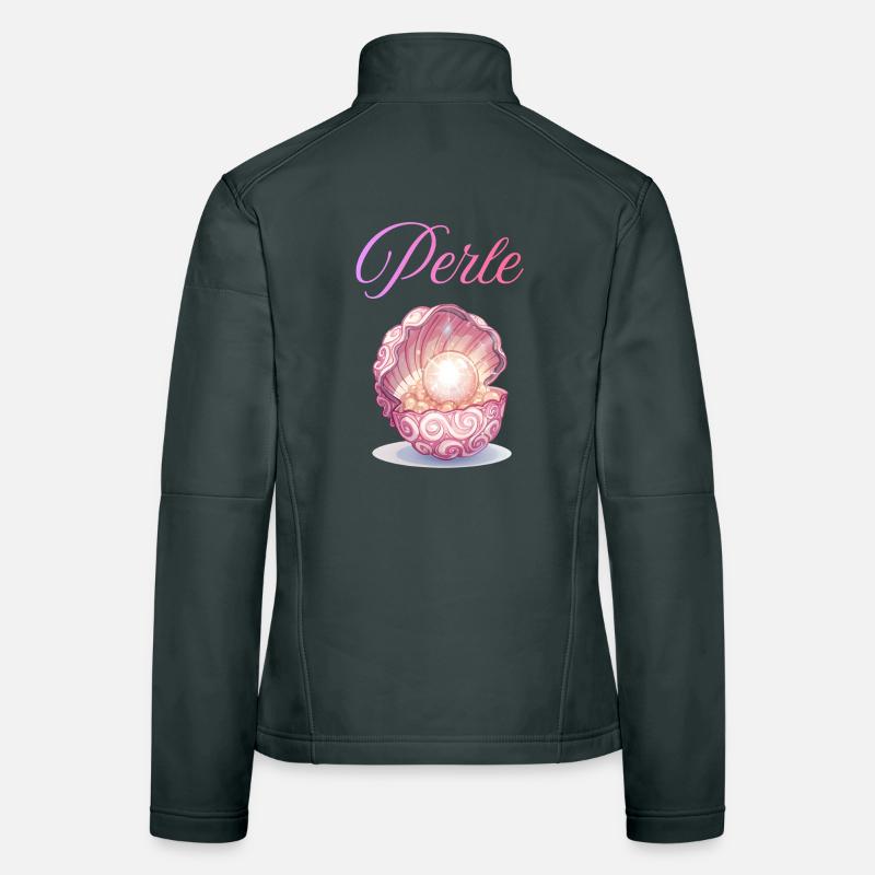 Perle dans la Coquille de Rose Veste en tissu softshell Femme