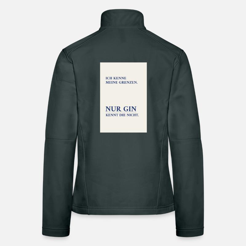 Gin ne connaît pas de frontières – Affiche minimale Veste en tissu softshell Femme