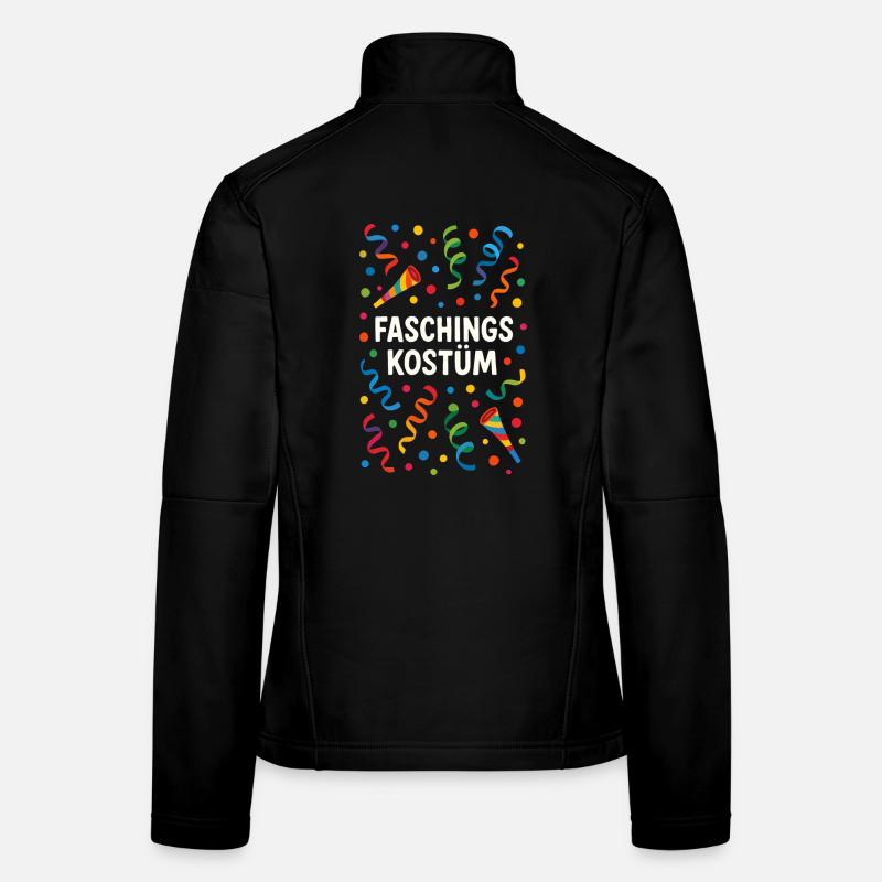 Costume de confettis de carnaval coloré Veste en tissu softshell Femme